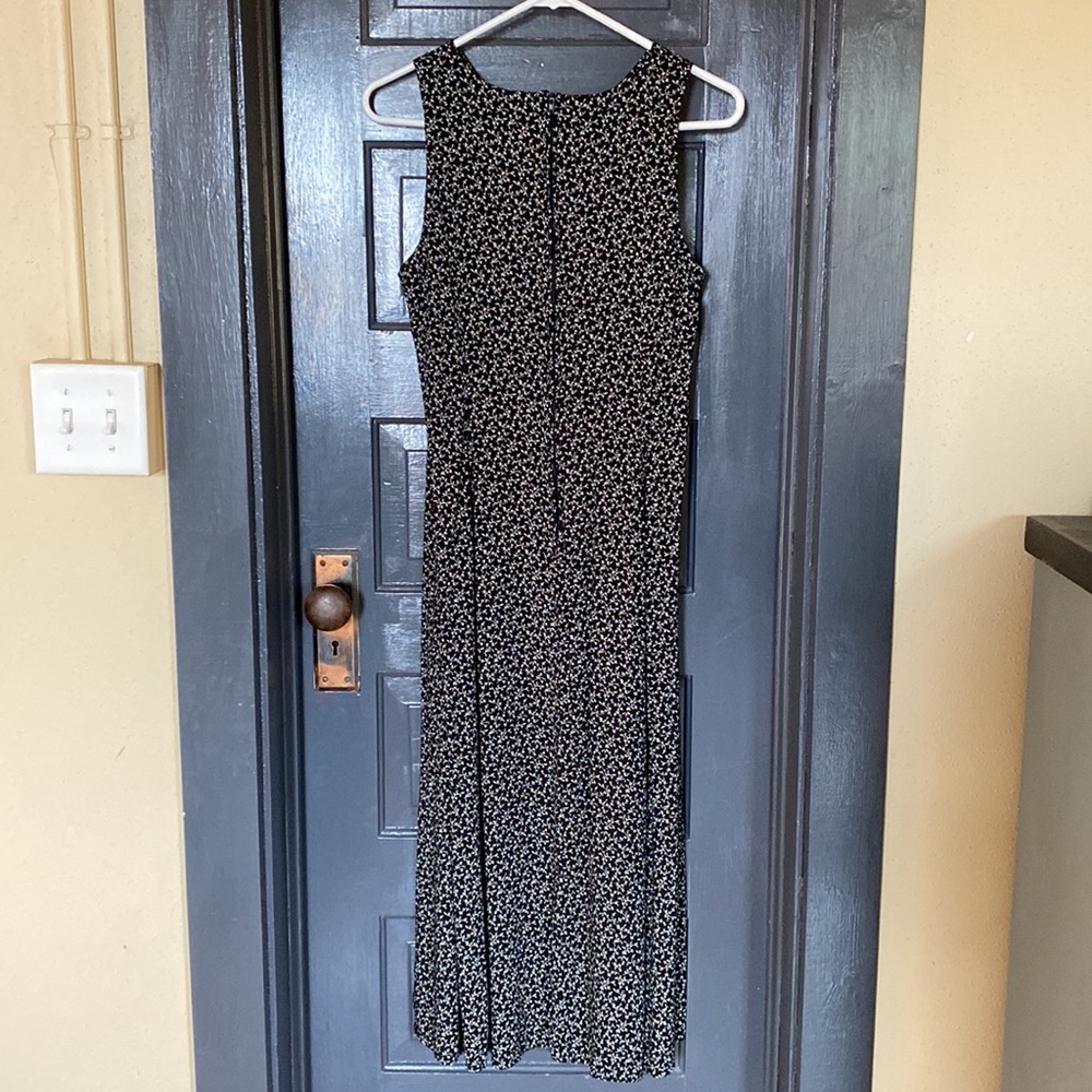 Vintage 90s Dress w/ Leaf Pattern - Picture 4 of 8